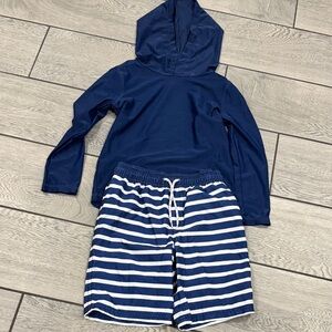 Carter's Navy and White Kids Swim Trunks